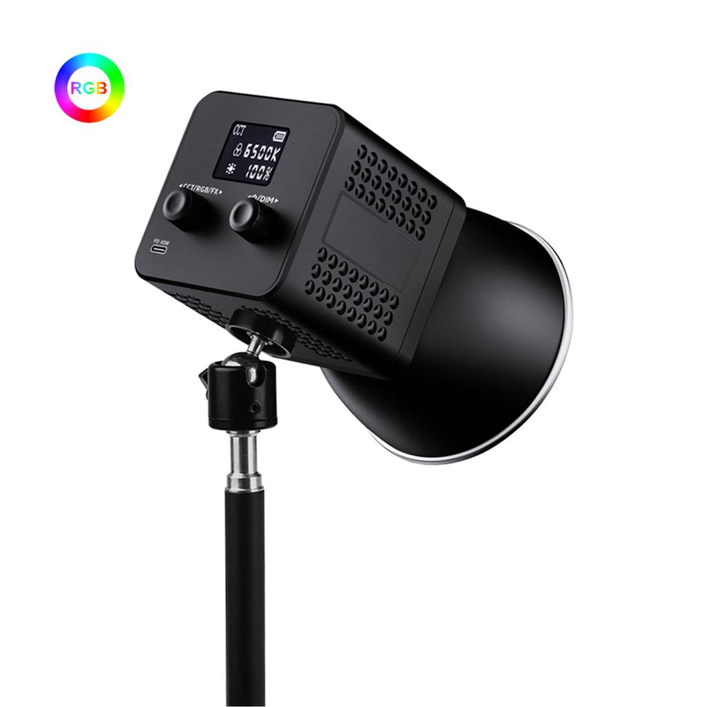 40 Вт RGB Портативный светодиодный видеосвет 3400 мАч Встроенный аккумулятор Регулируемая цветовая температура COB Ручной прожектор