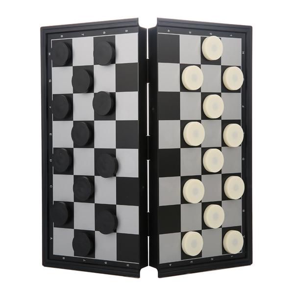 1 Set Checkers Durable Folded Plastic Chess Checkers Checkers Set Draughts for Kids Children Adults