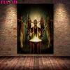 Forest Witches and Shadow Monsters, Vintage Murals On Canvas, Mysticism, Witchcraft, Paganism, Gothic Art Posters and Prints