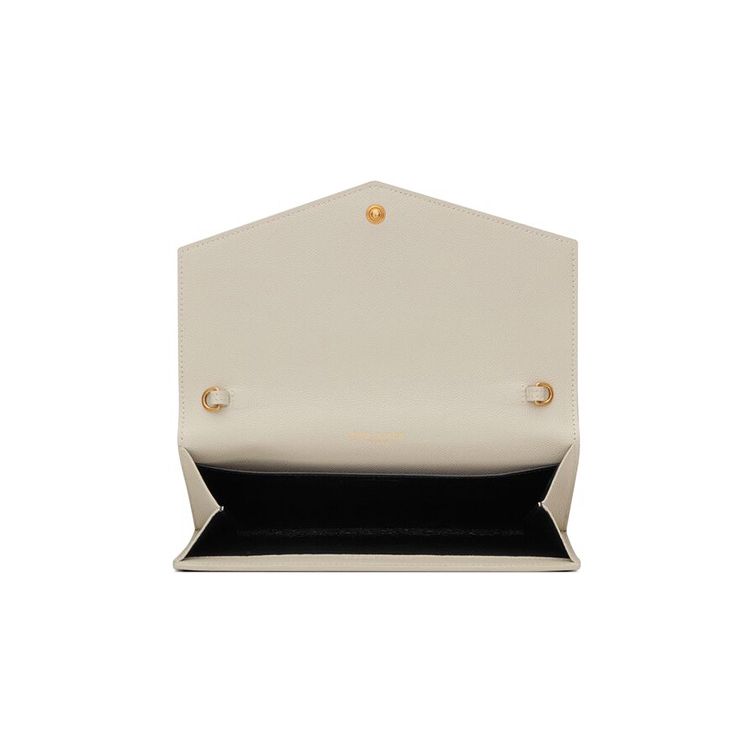 Saint Laurent Uptown Chain Wallet Crema Soft Women Shoulder_bags White 607788-1GF0J-9207