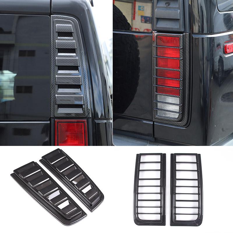 ABS Серебристый/Черный Для HUMMER H2 2003-2009 Автомобильный Задний Бампер Крышка Заднего Фонаря Накладка Рамка Защиты Заднего Фонаря Автоаксессуары