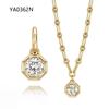 Abiding Latest Geometric Aesthetic Classic Prong Setting 925 Silver Octagonal Frame GRA Moissanite Pendants Charms Necklaces
