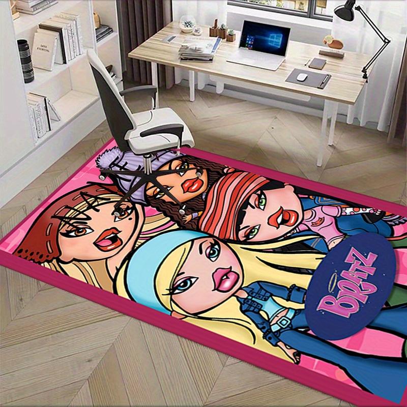 Мода, Стиль, Ковер для офиса Bratz Мягкий полиэстер Коврик для прихожей Моющийся Нескользящий Машинная стирка