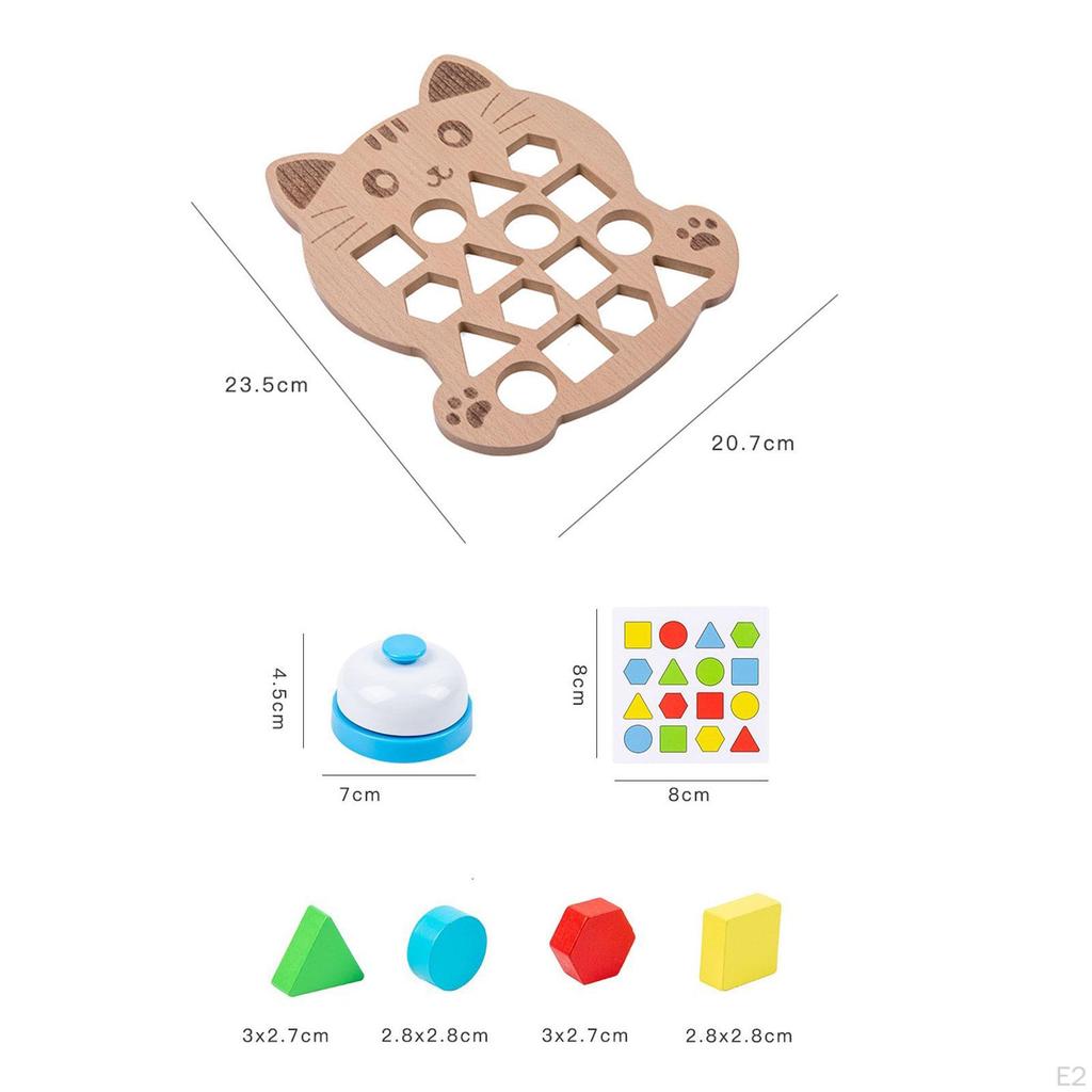 Color Learning Board Game Shape Matching Puzzle Geometric
