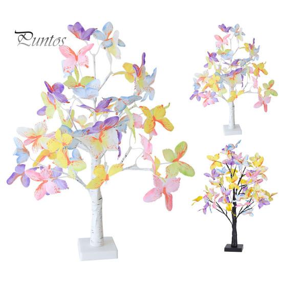 Освещенная искусственная береза светодиодная лампа-бабочка с самодельными регулируемыми ветками мягкое свечение настольная лампа украшение для вечеринки