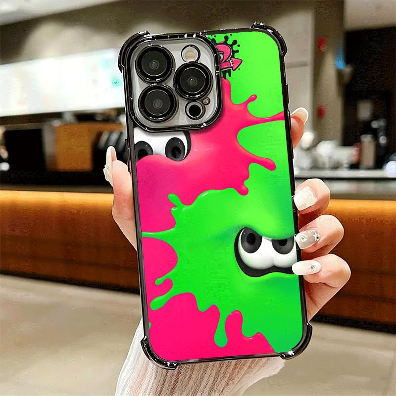 Мягкий чехол для телефона S-Splatoons для iPhone 15 16 17 Air 14 Pro Max 16E Plus 13 12 Mini С покрытием Защита от падений Fundas