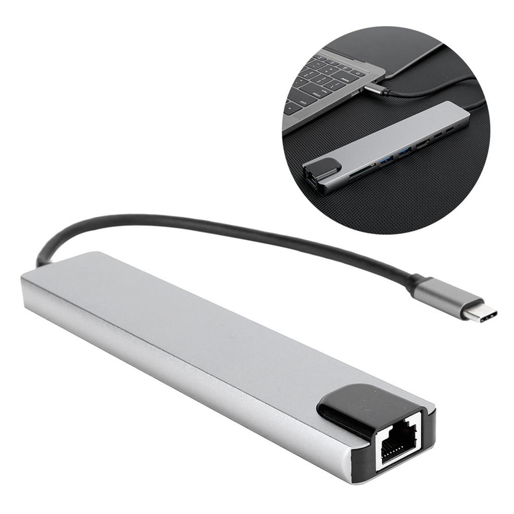 8 In 1 TypeC to 4K for HDMI Docking Station Adapter Fast Charger Dock Station