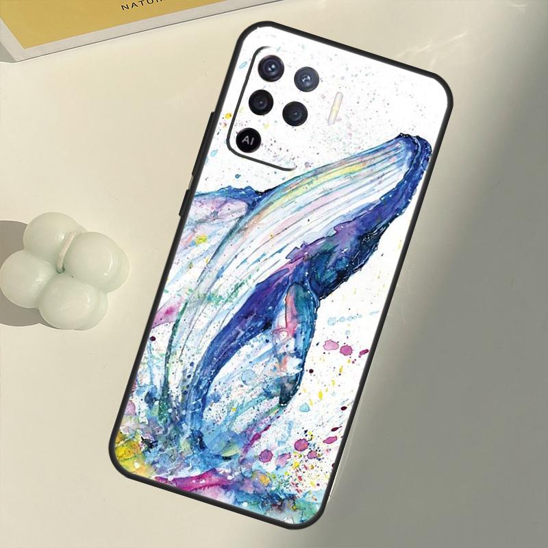 Чехол с китовой рыбой, волной и морем для OPPO A74 A94 A54 A1K A15 A16 A52 A72 A83 A91 A93 A53S A5 A9 A31 A53 2020, чехол