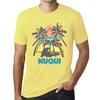 Men’s Vintage Tee Shirt Graphic T Shirt Summer Triangle Nuqui Pale Yellow