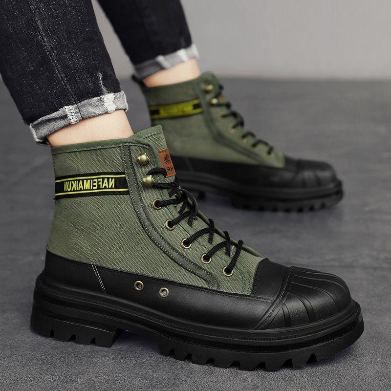 Ботинки Martin мужские высокие на весенней платформе парусиновые повседневные ботинки мужские инструментальные универсальные короткие локомотивы