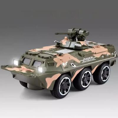 1:Модель Автомобиля-Бронемашины Масштаб 1:32 Игрушка из Сплава Военная Колесница Игрушечные Модели Музыка Свет Оттяжка Украшение Подарок для Ребенка