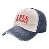 Кепка с надписью "Я писаю в бассейны" Унисекс Регулируемая Snapback Тракерная кепка Кепка из стираного хлопка Винтажная ковбойская кепка Ретро козырек