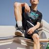 Li-Ning Спортивные шорты с принтом в виде мультяшных букв, прямые, женские, черные AKST664-2