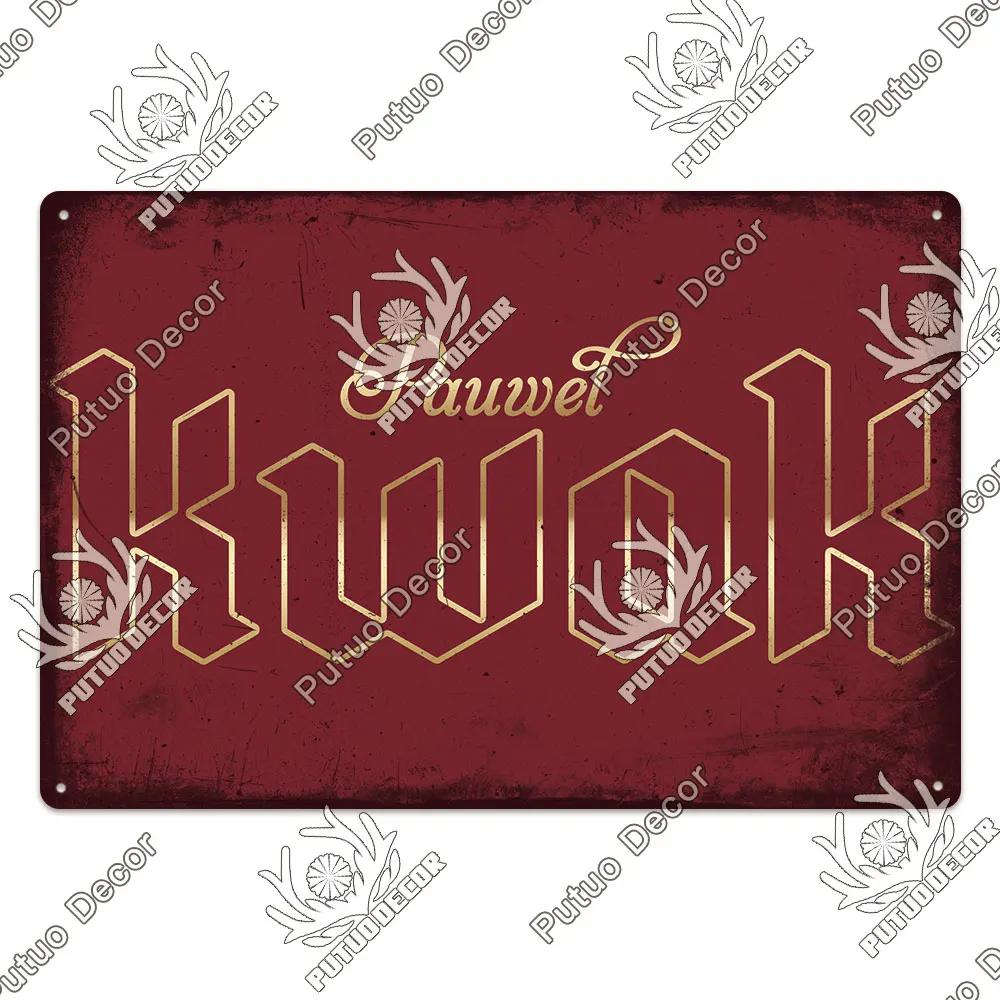 Putuo Декор Бельгия Пивная табличка металлическая винтажная жестяная вывеска металлическая вывеска декоративная табличка Настенный декор паб-бар человек пещера клуб украшение