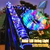 Solar 200 LED Rope Light Waterproof Outdoor Solar Powered Fairy Lights 8 Mode Christmas for Garden Yard Holiday Tree Decor Light