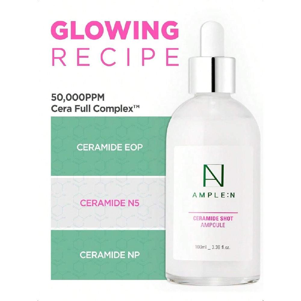Обильный:N Керамидная Сыворотка-Шот 100 мл Антивозрастная и Увлажняющая Сыворотка Для Глубокого Увлажнения Для Сухой и Шероховатой Кожи Для Уменьшения Морщин и Восстановления Кожи