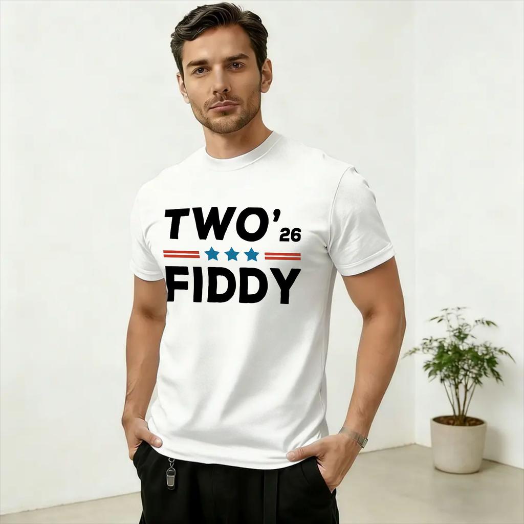 Funny Two Fiddy TShirt for Unisex Crewneck Pure Cotton T Shirts Short Sleeve Tee Shirt Gift Idea Clothes
