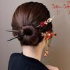 Flower Wooden Hair Stick Tassel Hanfu Hairpin Classical Cheongsam Accessories