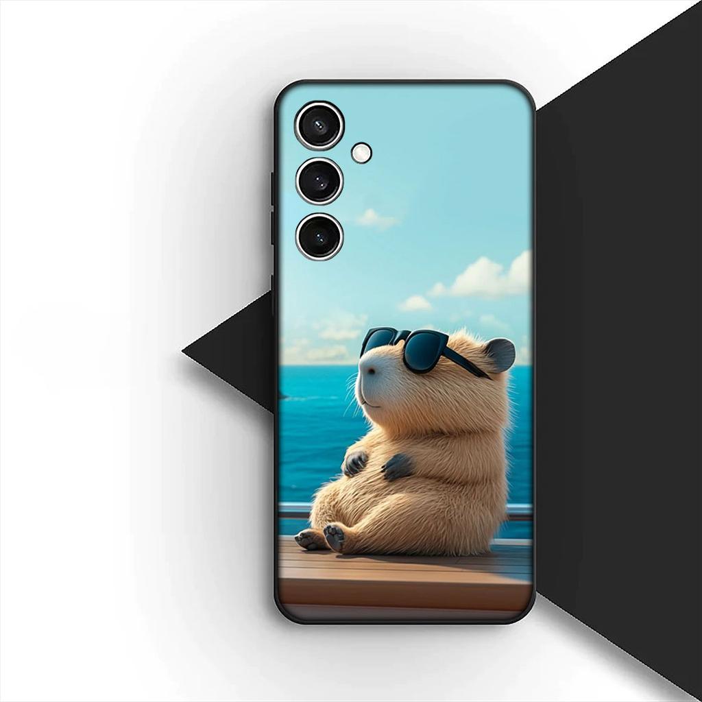 Casing for Samsung Galaxy S20 S22 S21 FE Ultra Plus A07 A17 A15 A16 A25 A57 A37 Phone Cover Protective Case Cartoon Capybaras