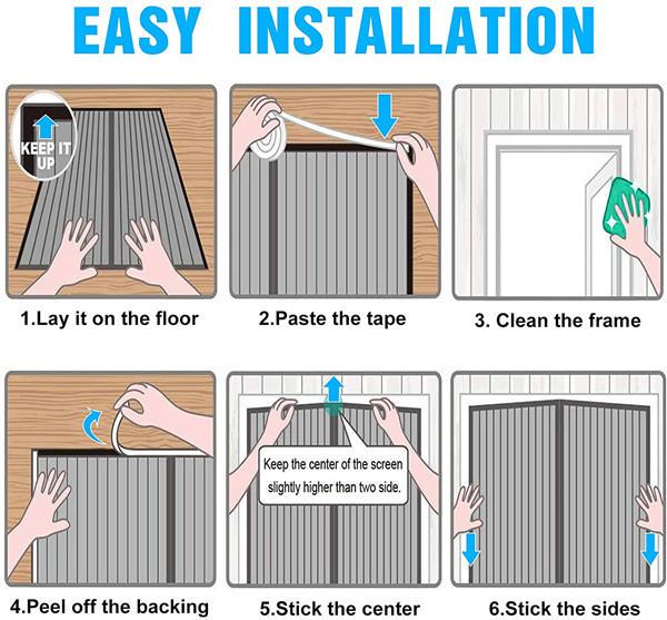 Anti-Mosquito Curtain Door Automatic Closing Mosquito Nets For Doors Magnetic Door From Mosquitos Door Window Screen Insect Net