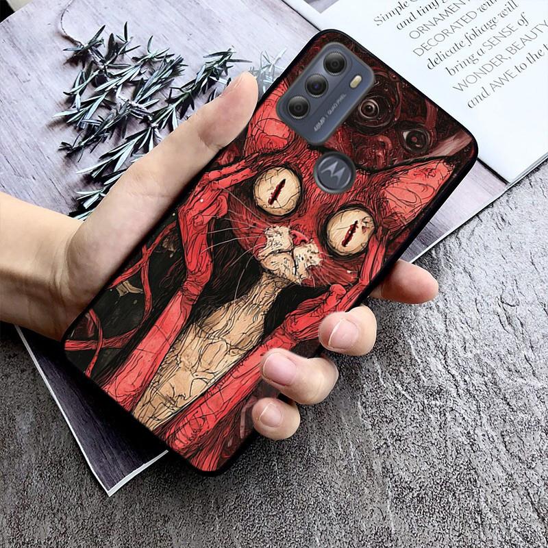 Black Cat Art Phone Case For Moto G86 G85 G75 G15 G05 G56 G72 G53 G54 G84 G60 G31 G32 G24 G 5G G Play