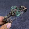 Ruby Zosite Gemstone Copper Wire Wrap Cuff Bangle Adjustable