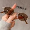 Корейские высококачественные металлические солнцезащитные очки Wind женские индивидуальные хип-хоп ретро овальные маленькие солнцезащитные очки для путешествий фото очки