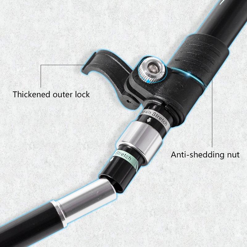 1PC 5-Section Outdoor Fold Trekking Pole Camping Portable Walking Hiking Stick For Nordic Elderly Telescopic Easy Put Into Bag