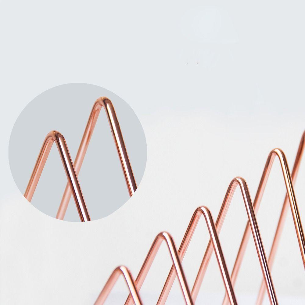 Organizer Bookshelf Student Stationary Triangle Bookend Book Holder Iron Book Stand Record Rack