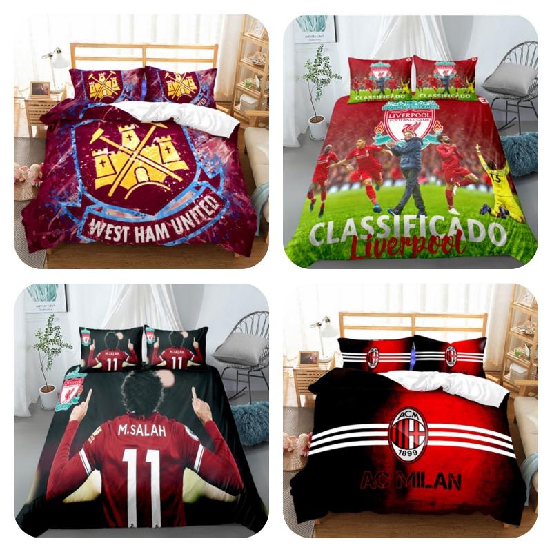 Football-themed Bedding Set Includes Duvet Cover And Pillowcase Polyester Material