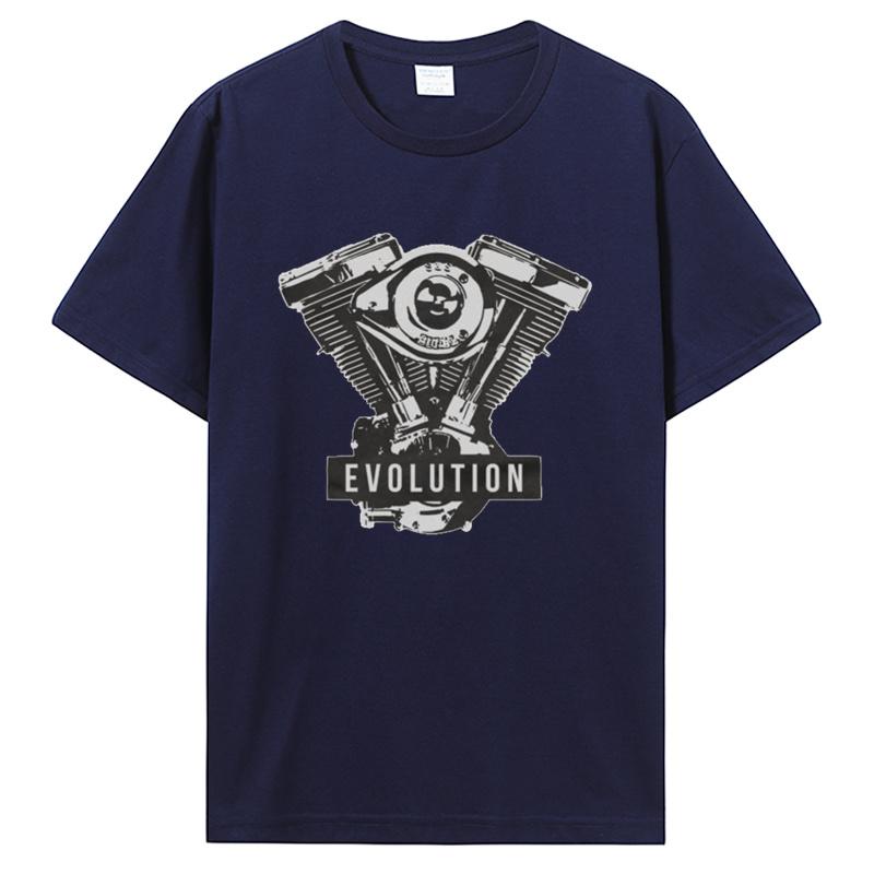 Motorcycle Clothing V Twin Biker Evolution Engine T-shirt Casual T Shirt Cotton Tops Tees Men's Clothing Oversized Unisex Tshirt