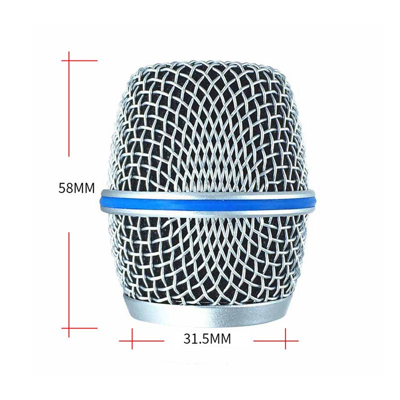 Microphone Grill Head Microphone Grille Ball Head Cover Parts Accessory Replacement Metal Microphone Mesh Head Diy Parts Accessory For Shure Beta58A