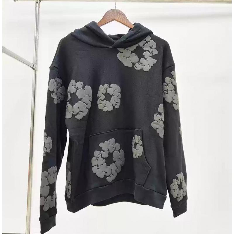 Худи из плотного хлопкового футера 450 г с цветочным принтом - DENIM TEARS.