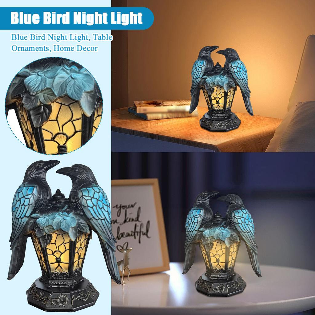 Blue Bird Night Light, Table Ornaments, Home Decor