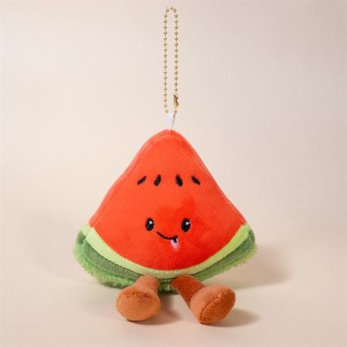 Creative Fruit Pendant Watermelon Durian Plush Toy Cute Fruit Keychain Bag Pendant Doll Back