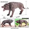Cross-border Children's Solid Yellow Wolf & Gray Wolf Pup Ornamental Toys
