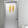 Bathroom Door Wall Art Toilet Wall Stickers Woman & Man Washroom Sign Poster Mirror Surface Decal
