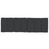 2 Piece Lounge Chair Cushions Black Oxford Fabric