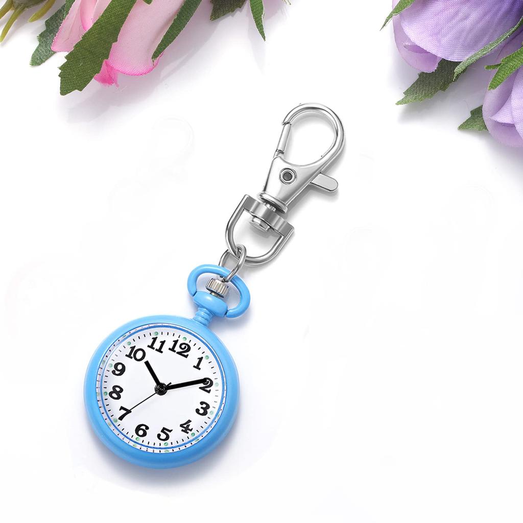 Clip Watch Nurse Watch Analog Keychain Carabiner Watch Pocket Watch Waterproof Outdoor Fashion Accessory
