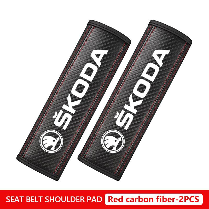 ptncy6 Car Seat Belt Shoulder Protector Interior Decoration Accessories For Skoda VRS Octavia 1 2 3 A7 A5 Fabia Rapid Superb Yeti