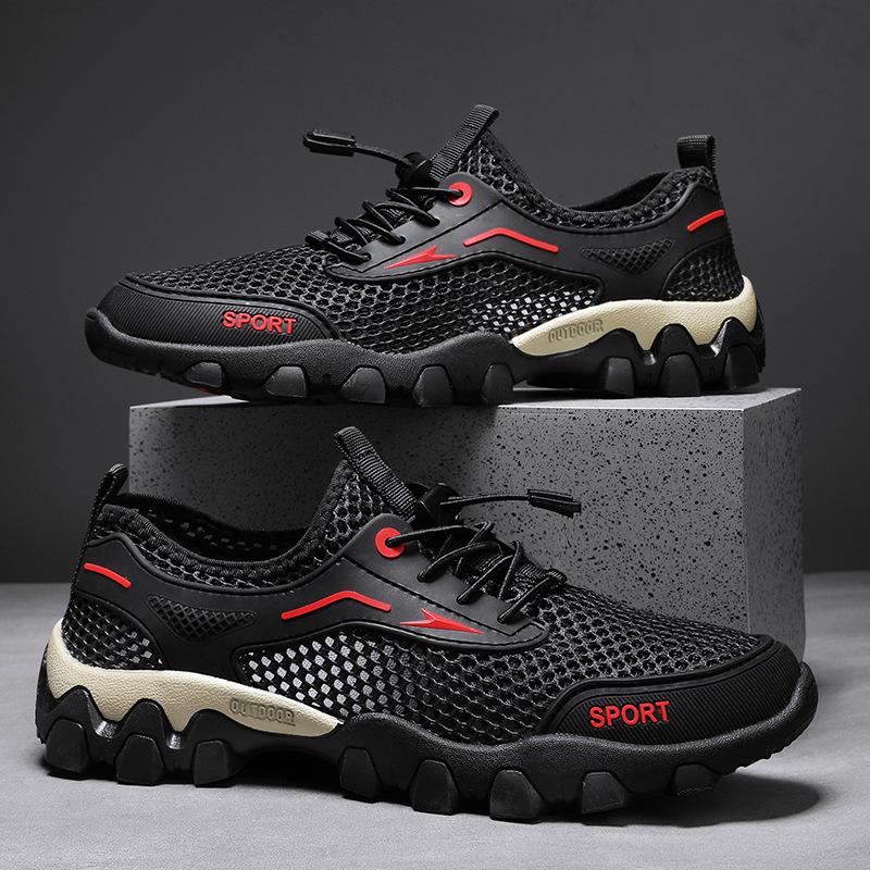 Новые летние сандалии мужские сетчатые тонкие дышащие повседневные туфли мужские спортивные туфли для улицы для путешествий и походов