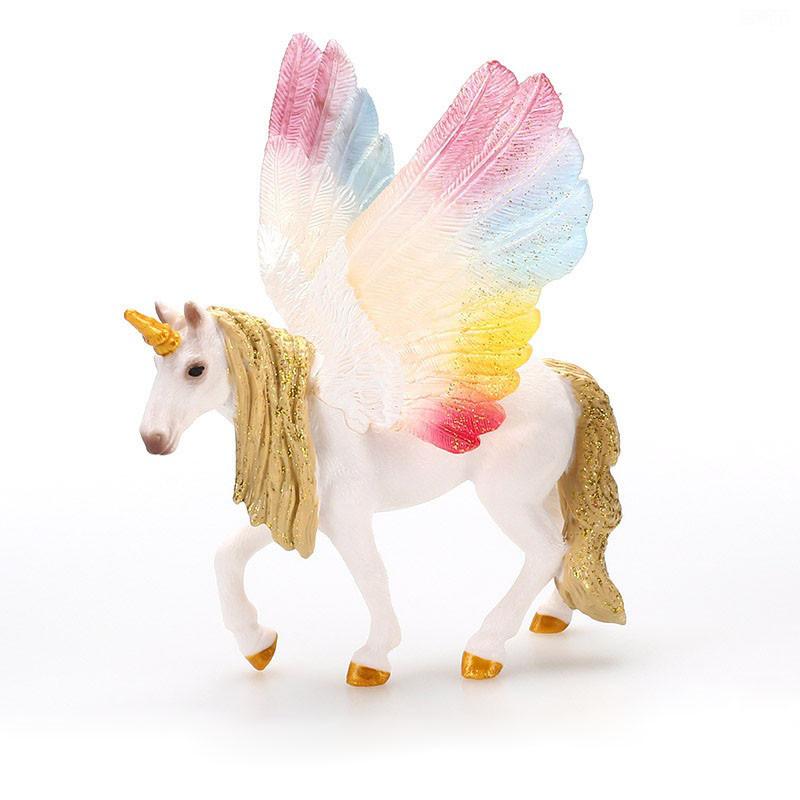 Красочная игрушка-единорог Симуляция Мини-модель животного Единороги Летающая лошадь Фигурка Модель Дикие фигурки Детские развивающие игрушки Фигурка