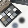 Kappel Dark Knight 15-Color Smoky Eyeshadow Palette - Deep Black & Gray for Bold European & American Makeup