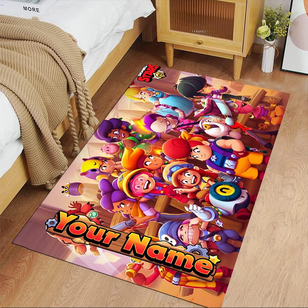 Supercell Customized Name Floor Mat Perfect for Hallway Living Rooms Entryway Kitchen Anti-slip Rug Decorate Offices Gift for Festivals