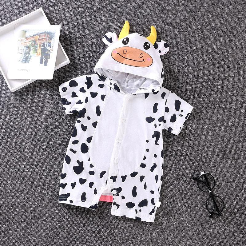 Infant Jumpsuit Rabbit Cow Romper Animal Tiger Cute Cat Print Girl Boy Cotton Suit Newborn Climbing Bunny Rompers Summer