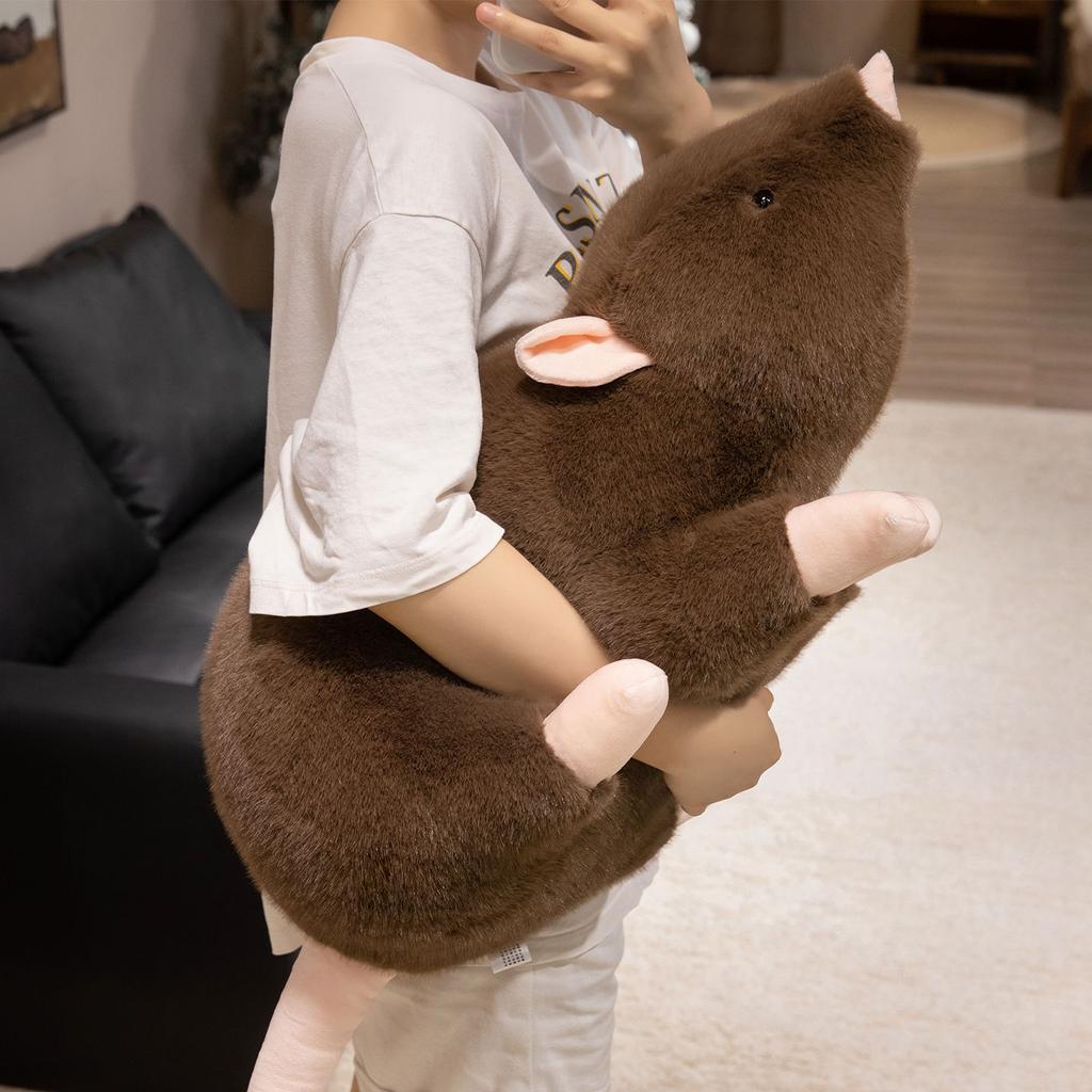Simulation Mouse Plush Toy Lifelike Rat Pillow Cushion Mice Stuffed Animal Funny Doll Room Decor Creative Birthday Xmas Gifts