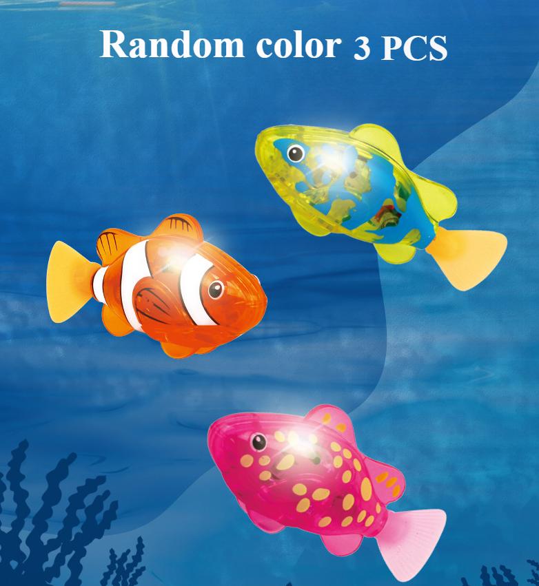 Electronic Pet Sensing Light Shower Interactive Swimming Water Fish Children's Toy Holiday Gift