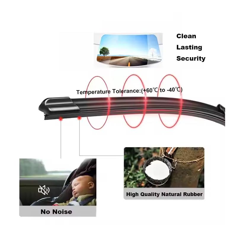 2PCS Wiper Blades Set Kit For Citroen Nemo 2008-2013 Front Windshield Brushes Windscreen Window Accessories