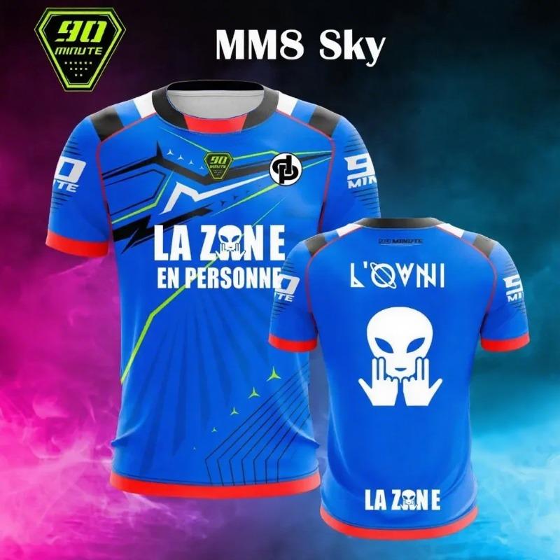 Новая летняя мужская футболка Maillot 90 Minute Toto & Ninetta Двусторонний принт Короткий рукав Оверсайз Дышащая Быстросохнущая