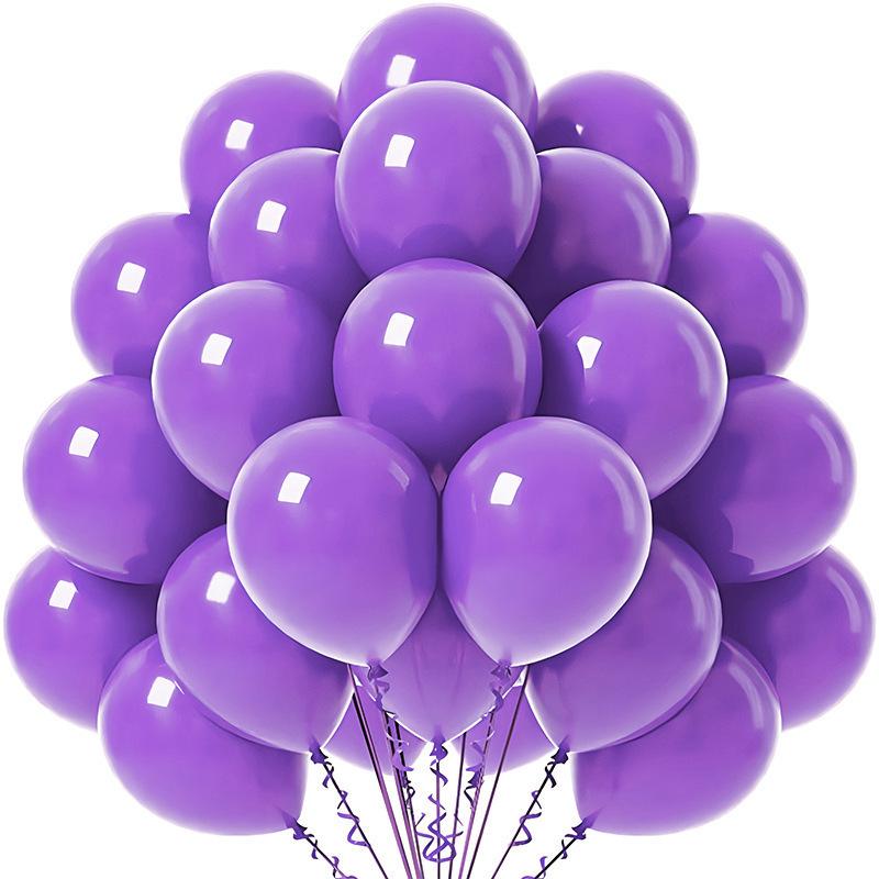 Solid Color 10-Inch Matte Latex Balloon Set for Children's Birthday Decoration